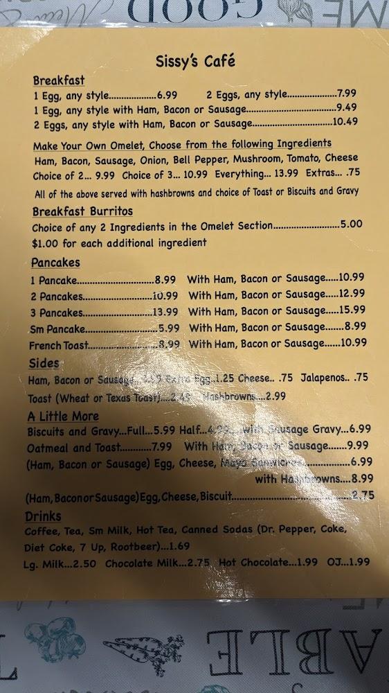 Sissy's Menu image 2