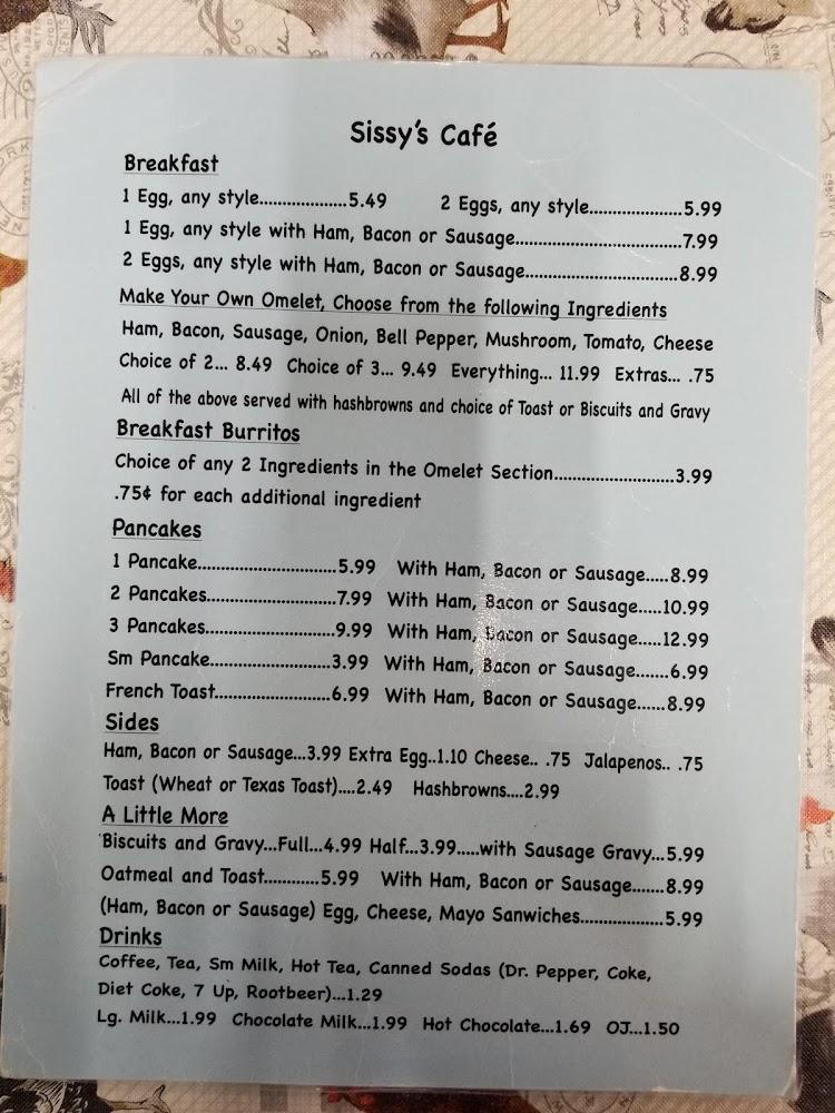 Sissy's Menu image 3